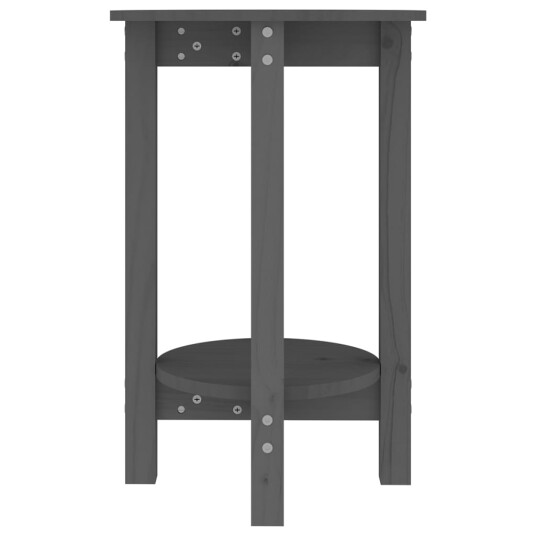 vidaXL Salongbord grå Ø 40x60 cm heltre furu