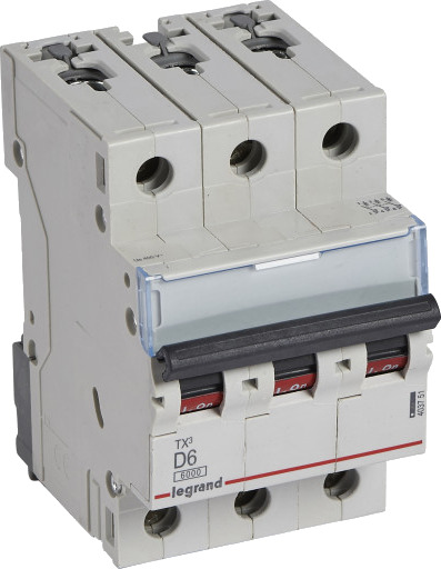 Legrand TX³ MCB automatsikring D10 3P 3M 6kA