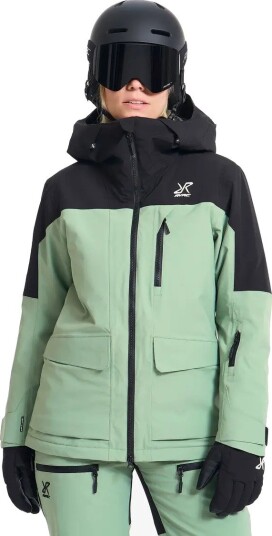 RevolutionRace Skalljakke Turjakke & Vindjakke AccXel Insulated 2L Ski Jacket Dame Lily Green/Black Størrelse:2XL