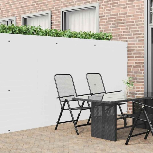 vidaXL Hagegjerde dobbeltsidig hvitt 1,8x3 m PVC
