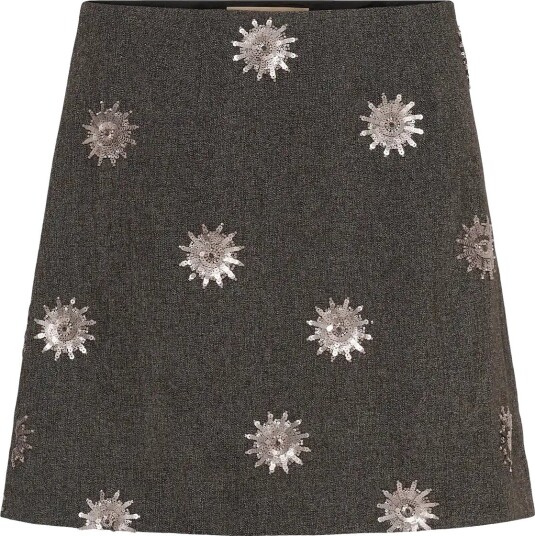 Culture Custormy Skirt GREY MELANGE/SILVER 36
