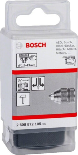 Bosch Nøkkelfri Chuck 13 mm til Elektroverktøy med Høyre/Venstre Rotasjon