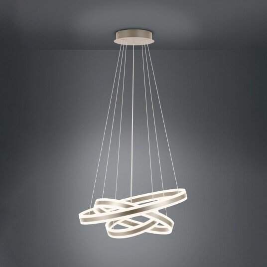 Tonarella LED hengelampe beige Ø 80 cm dimbar – Stars of Light   Stue   Moderne   Metall   Med flere lyskilder