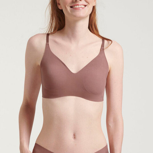 Sloggi BH ZERO Microfibre 2.0 Bralette Brun Medium Dame
