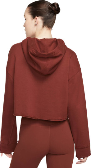 Nike Yoga Luxe Cropped Hettegenser Dame Brun L