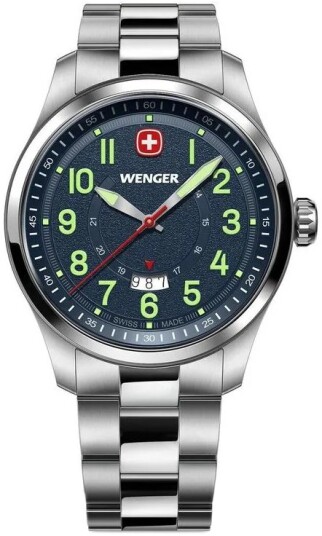 Wenger Herreklokke 01.0541.123 Terragraph Blå/Stål Ø43 mm Wenger Herreklokke 01.0541.123 Terragraph Blå/Stål Ø43 mm