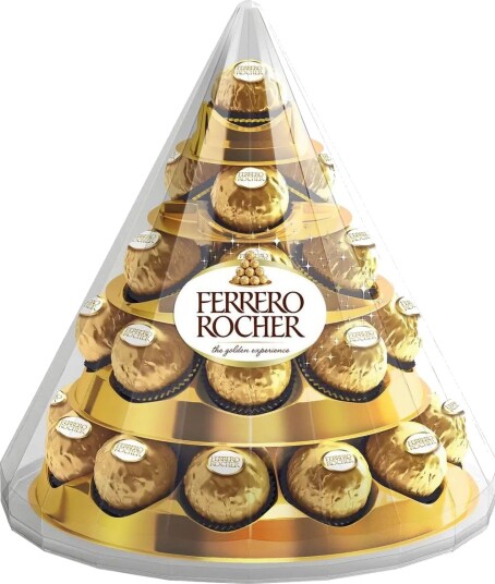 Ferrero Rocher Sjokoladekonfekt med Pyntestativ 350 gram Ferrero Rocher Sjokoladekonfekt med Pyntestativ 350 gram