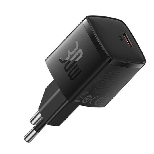 Baseus Cube Pro 30W USB-lader med USB-C og GaN-teknologi - Svart Baseus Cube Pro 30W USB-lader med USB-C og GaN-teknologi - Svart