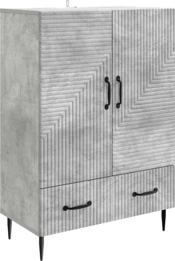 Serviesskap Betonggrå 66 x 34,5 x 95 cm Konstruert tre Serviesskap Betonggrå 66 x 34,5 x 95 cm Konstruert tre