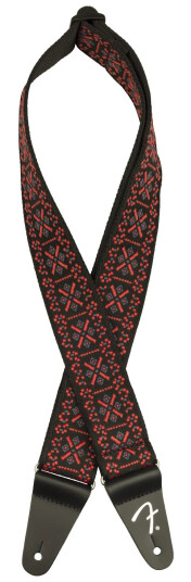 Fender Pasadena Woven Strap Lattice Rød, 2" Fender Pasadena Woven Strap Lattice Rød, 2"