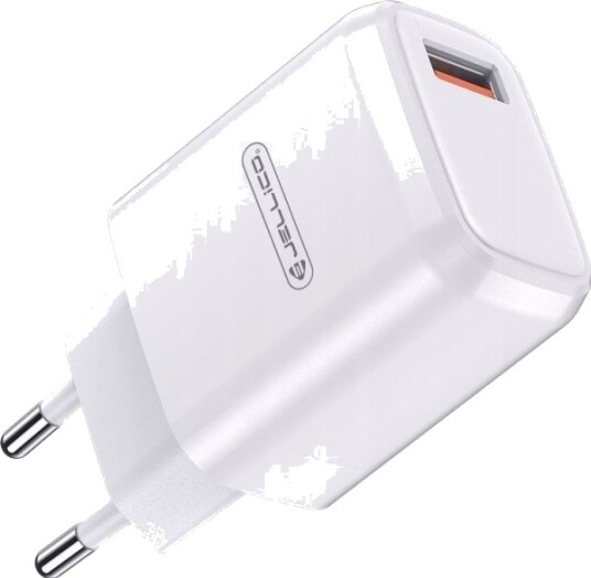 Jellico Vegglader A77 22,5W 1xUSB QC3.0 + USB C Kabel Hvit