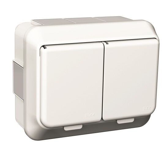 Schneider Electric Exxact Primo WDE003292 2-veis antrasitt IP44 Hurtigkobling