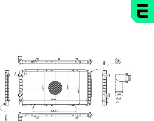 ERA 673518 Radiator motorkjøling