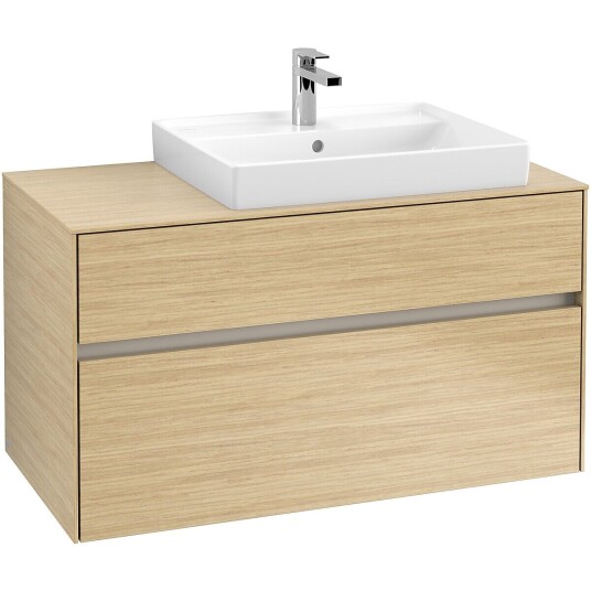 Villeroy & Boch Collaro Servantskap med 2 skuffer 100x50x54,8 cm u/lys Nordisk Eik Villeroy & Boch Collaro Servantskap med 2 skuffer 100x50x54,8 cm u/lys Nordisk Eik