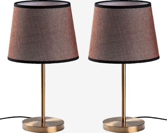 Opviq Bordlampe Set Abajur Bronse Bordlamper