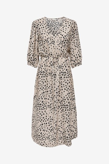 JDY - Kjole jdyTroya Life 3/4 Midi Dress Wvn DI - Grå