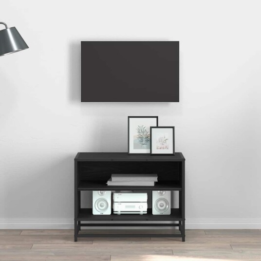 TV Enheter Svart Eik 61 x 40 x 46 cm Konstruert tre