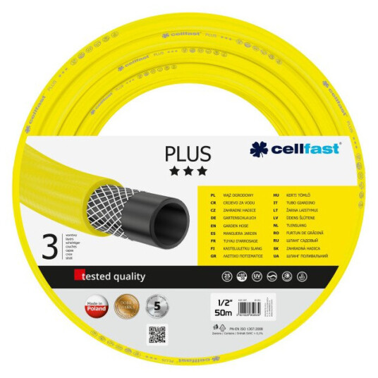 Cellfast Hageslange 50m, 1/2" - Gul Cellfast Hageslange 50m, 1/2" - Gul