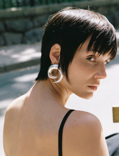 Blue Billie Saturn Earrings Silver ONE SIZE Blue Billie Saturn Earrings Silver ONE SIZE