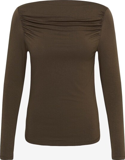 Saint Tropez Bluse ViggaSZ Boatneck Blouse Brun