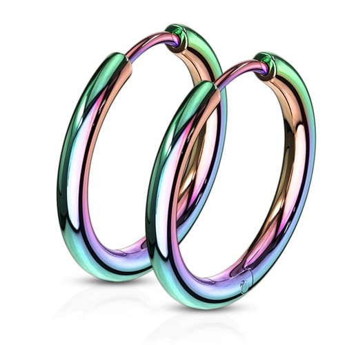 Regnbueøredobber i rustfritt stål 18mm Regnbueøredobber i rustfritt stål 18mm