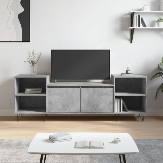 vidaXL TV-benk betonggrå 160x35x55 cm konstruert tre 8721012113831