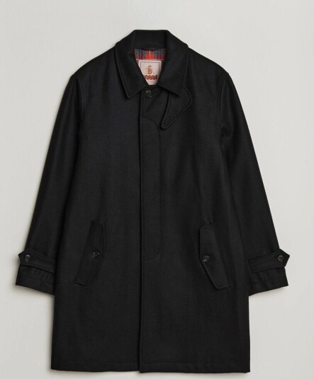 Baracuta G10 Melton Wool Coat Black Baracuta G10 Melton Wool Coat Black