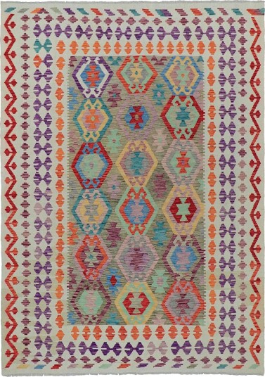 Orientalsk Teppe Vegi Kelim Hand Woven 175 x 245 cm Størrelse: 175 x 245 cm
