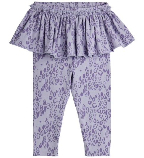 Mini Rodini Mini Leopard Aop Skirt Baby Leggings - Purple - 68/74 Mini Rodini Mini Leopard Aop Skirt Baby Leggings - Purple - 68/74