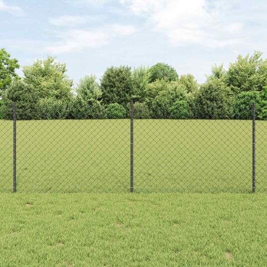 Gjerde med innlegg. Grå 0.8 x 10 m Stål