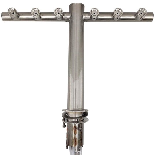 Kegland 6 Tap T-Bar Flooded Font Tappetårn for glykolkjøling