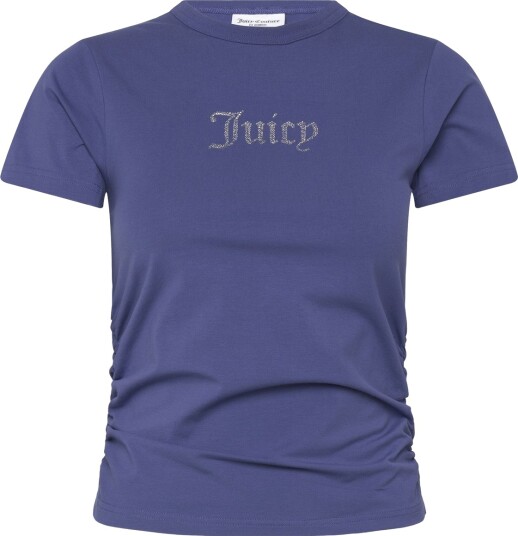 Juicy Couture Juicy Diamante Fitted T Shirt   Blue   XXS