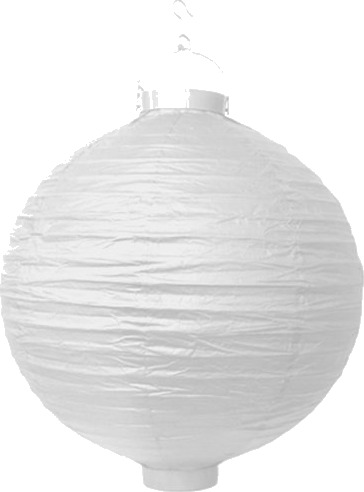 Hvit Lanterne med LED Lys 20 cm