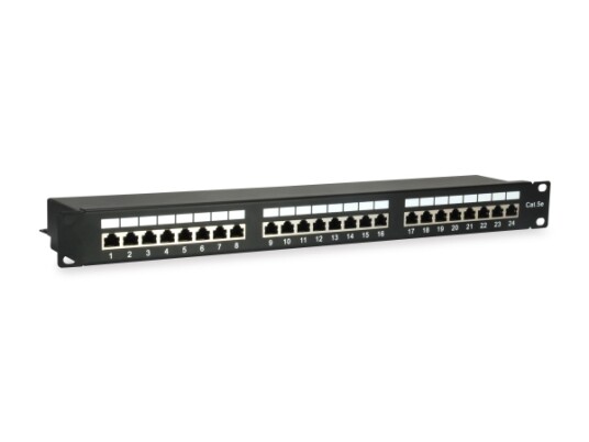 Equip 327425 Rj 45 Cat5e Sort Rackmontering 1U Rohs