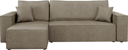 Hobson Sovesofa med Sjeselong 3 seter i Plysj Brun
