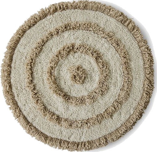 HK Living baderomsmatte Ø80 cm Cream
