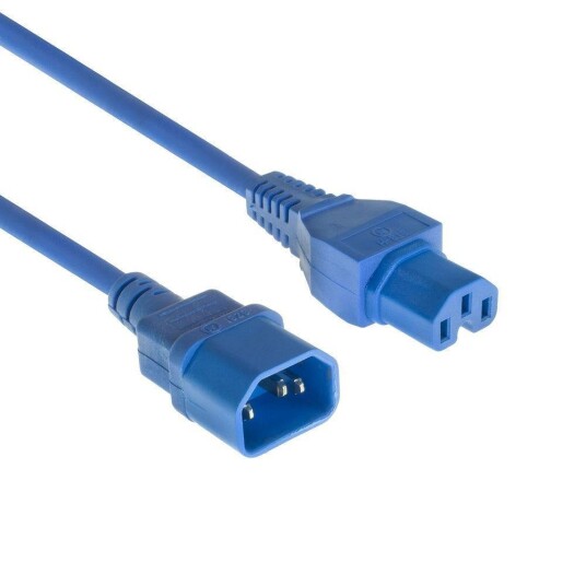 MICROCONNECT Blue power cable C14F to
