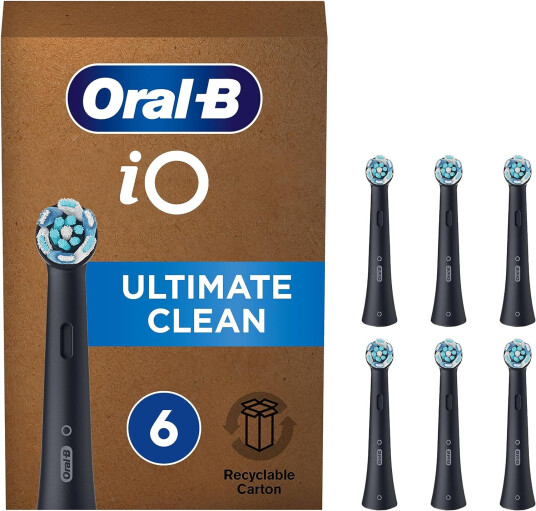 Oral-B Io Series Ultimate Clean Tannbørstehoveder Svart 6-Pakning Oral-B Io Series Ultimate Clean Tannbørstehoveder Svart 6-Pakning