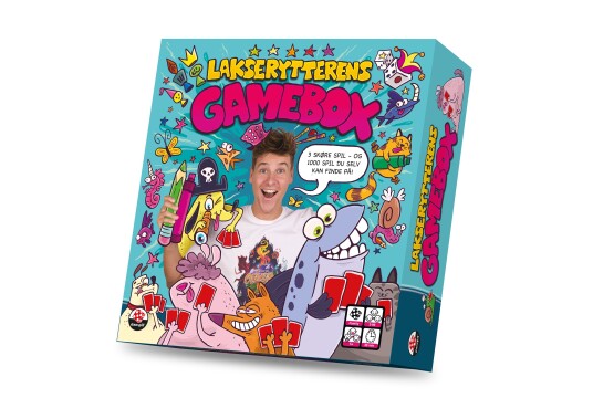 DANSPIL Lakserytternes GAMEBOX med Salmon Ludo, Sushi Yatzy og Rainbow Race DANSPIL Lakserytternes GAMEBOX med Salmon Ludo, Sushi Yatzy og Rainbow Race