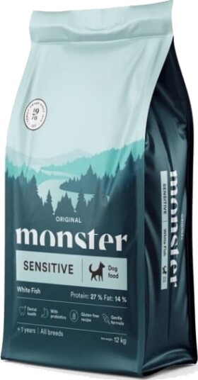 Monster Pet Food Tørrfôr til Voksne Hunder Sensitive Hvit Fisk 12 kg Monster Pet Food Tørrfôr til Voksne Hunder Sensitive Hvit Fisk 12 kg