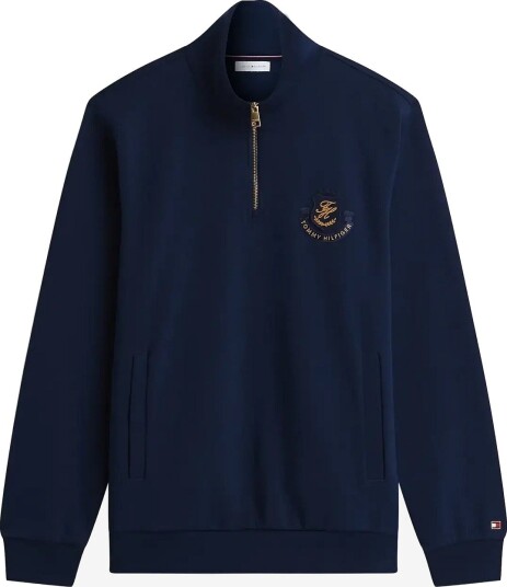 Tommy Hilfiger Diwali Script Logo 1/4 Zip   NIGHT SKY   XXL
