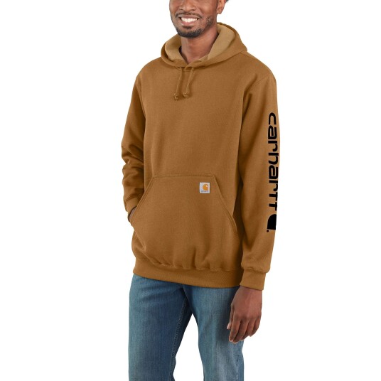 Carhartt Sleeve logo Hoodie Men's Carhartt® Brown XS Carhartt Sleeve logo Hoodie Men's Carhartt® Brown XS