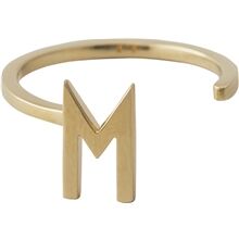 Design Letters Ring Gold A-Z M Design Letters Ring Gold A-Z M
