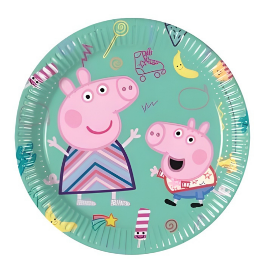 Peppa Gris Papptallerken 20cm Pk/8 