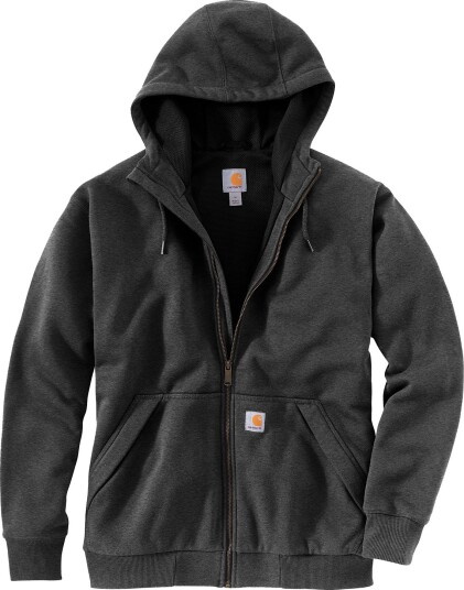 Carhartt Men"s Paxton Thermal Lined Full Zip Sweatshirt Carbon Heather L