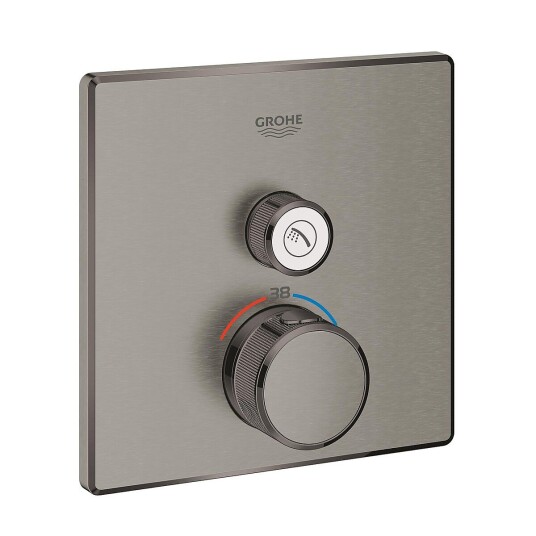 Grohe Grohtherm SmartControl termostat Med 1 uttak, Brushed Hard Graphite Grohe Grohtherm SmartControl termostat Med 1 uttak, Brushed Hard Graphite
