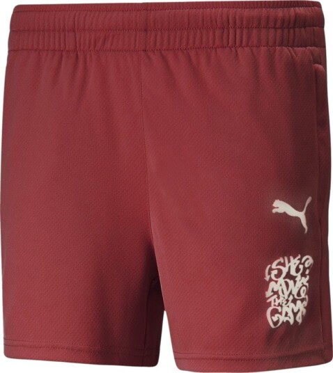 PUMA Treningsshorts SHE MOVES THE GAME Rød Kvinner størrelse Large