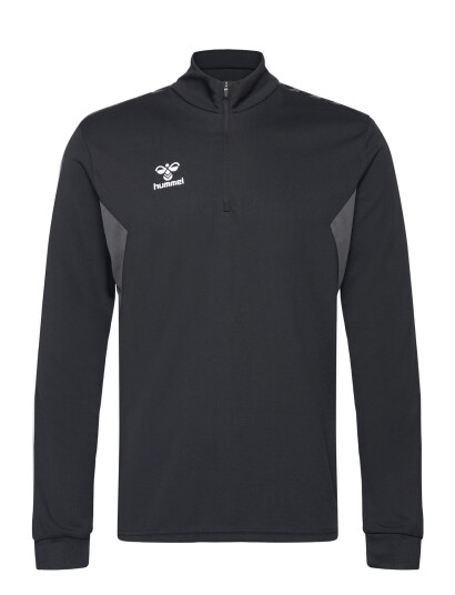 Hummel Hmlauthentic Half Zip Sweat - Black - M Hummel Hmlauthentic Half Zip Sweat - Black - M