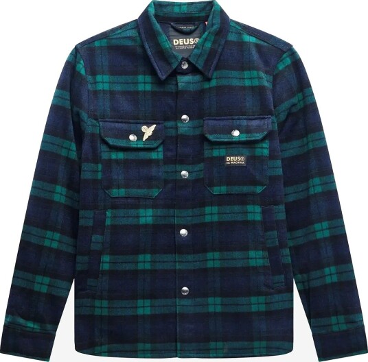 Deus Ex Machina Maxwell Check Shirt   GREEN CHECK   S