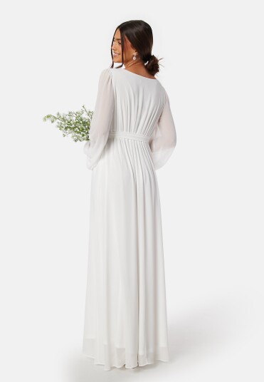 Goddiva Long Sleeve Chiffon Maxi Dress Goddiva Long Sleeve Chiffon Maxi Dress